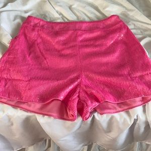 Never worn but no tags pink sequin shorts